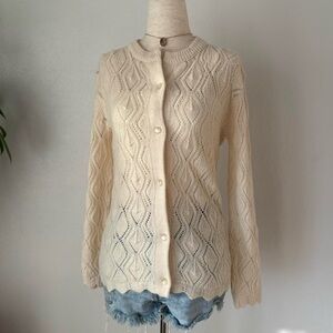 Elegant Cream Women's Sweater